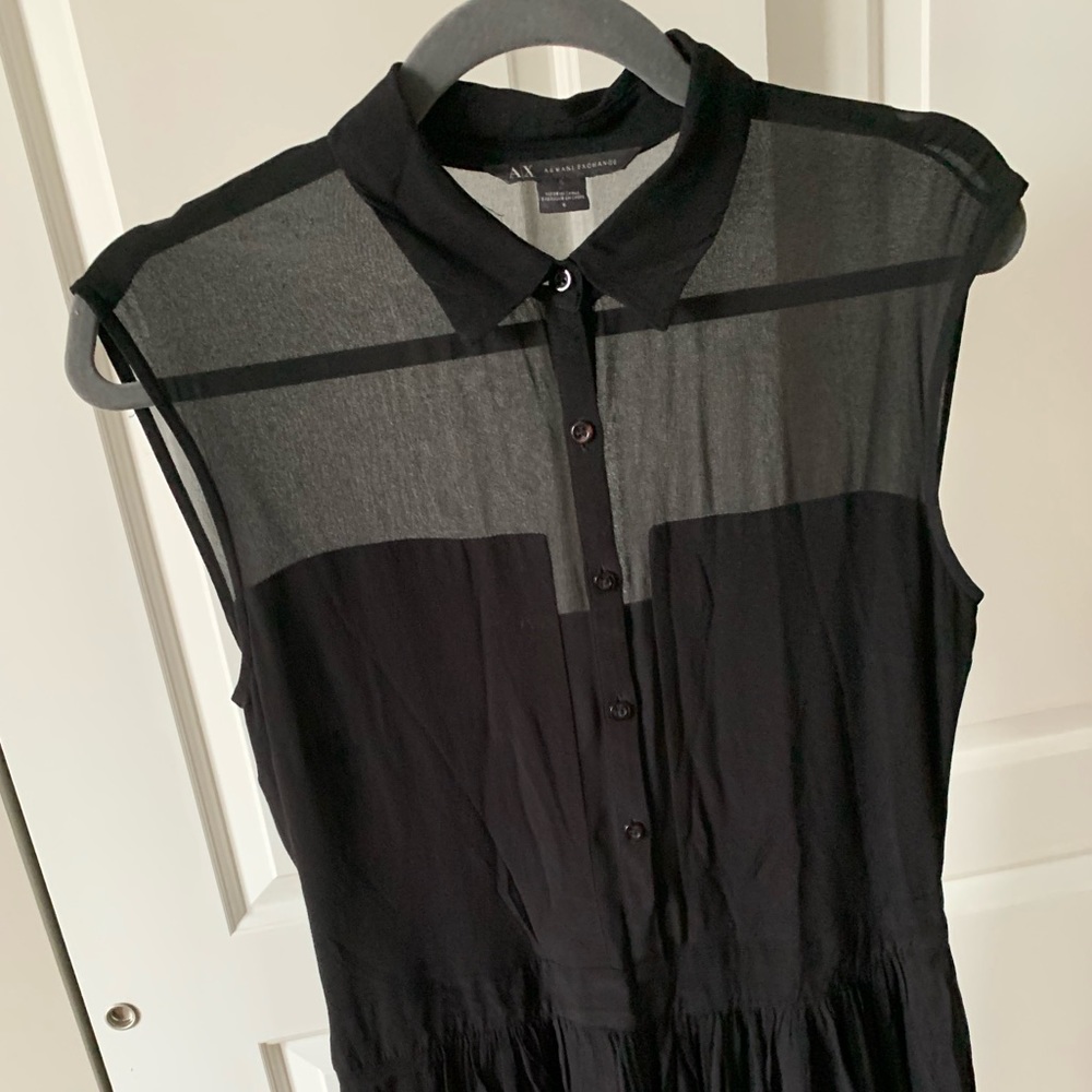 SALE! - Armani Exchange Sheer Black Dress